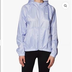 Under Armour Women's UA Rival Sport Windbreaker in Celeste/White Size XS